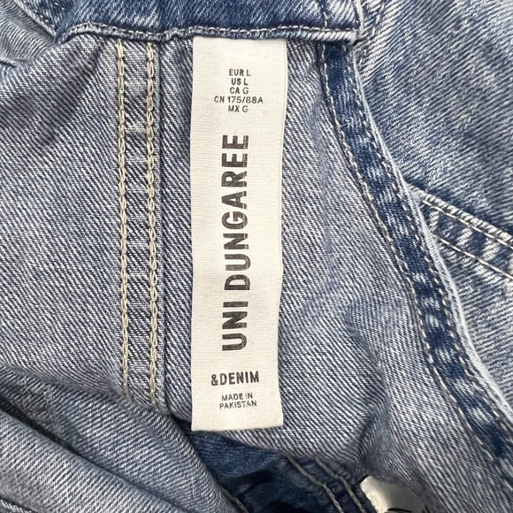 h&m &denim Unisex Uni Dungaree Jean Overalls Size Large - Picture 2 of 5